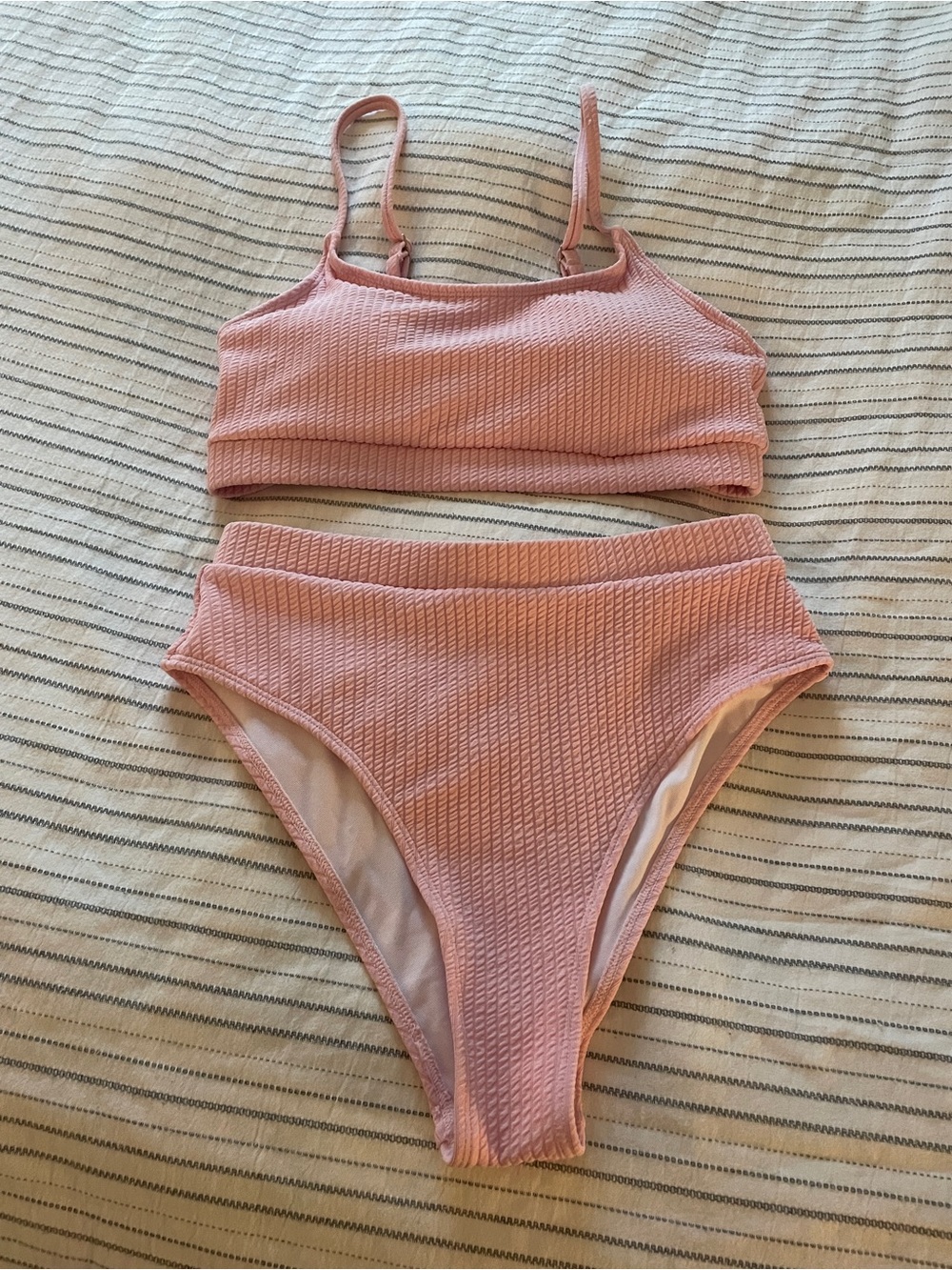 3/$20 SHEIN Pink Ribbed Bikini